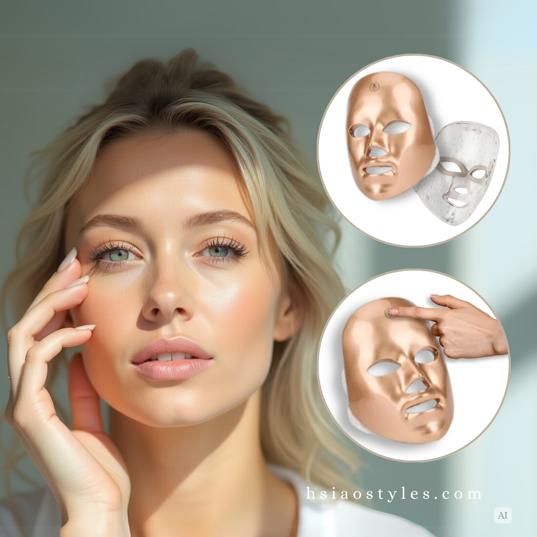 Quick Self-Care 7-Color LED Face Mask | Golden | Rechargeable