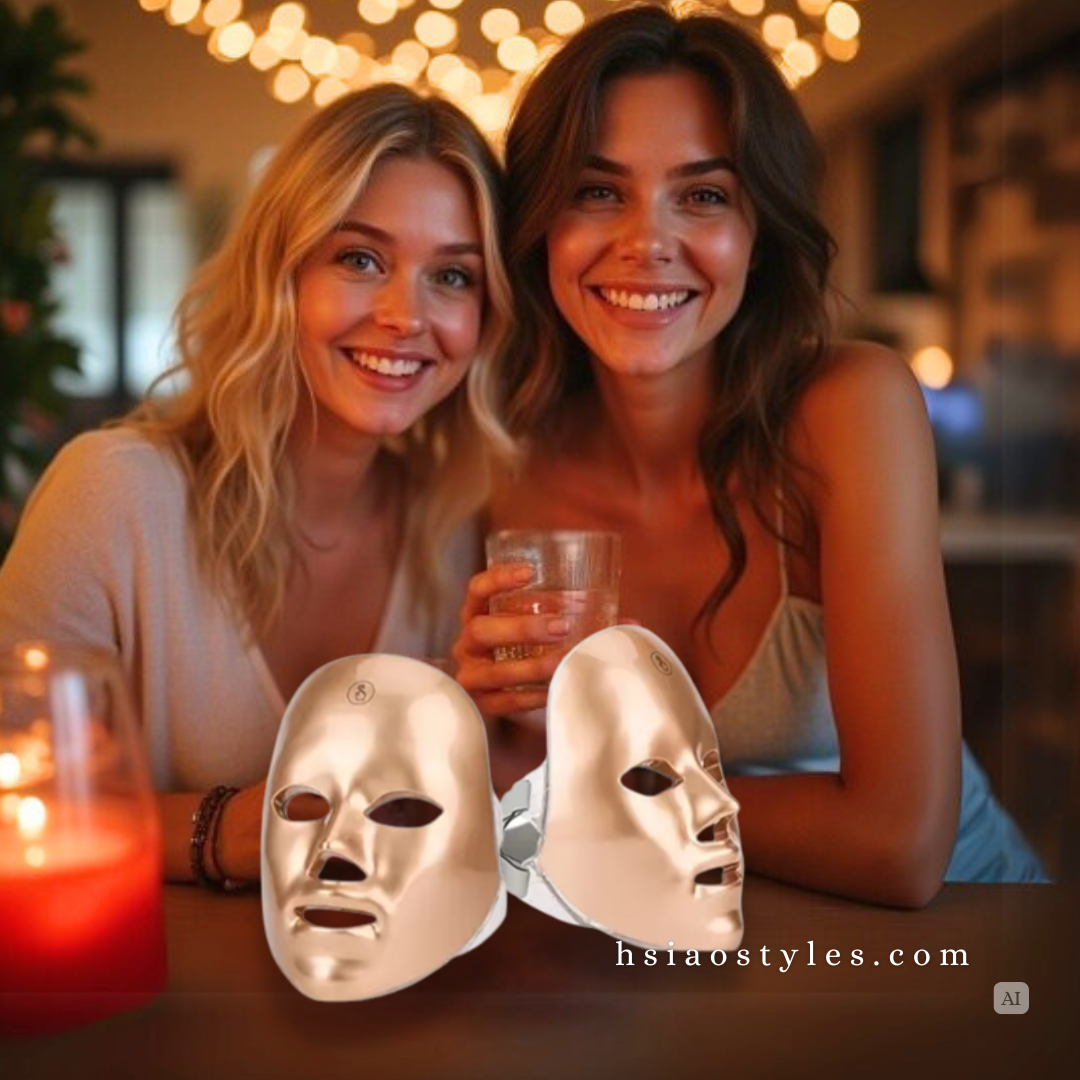 Quick Self-Care 7-Color LED Face Mask | Golden | Rechargeable