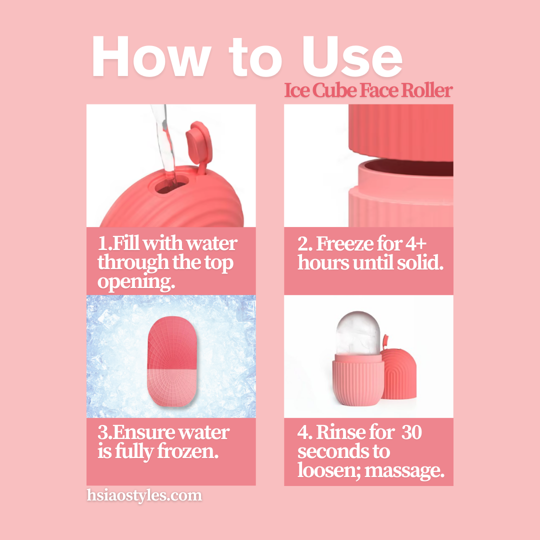 Daily Glow-Up Skincare Kit | Ice Roller, Brush, Headband & Wash Bag (Limited Edition)