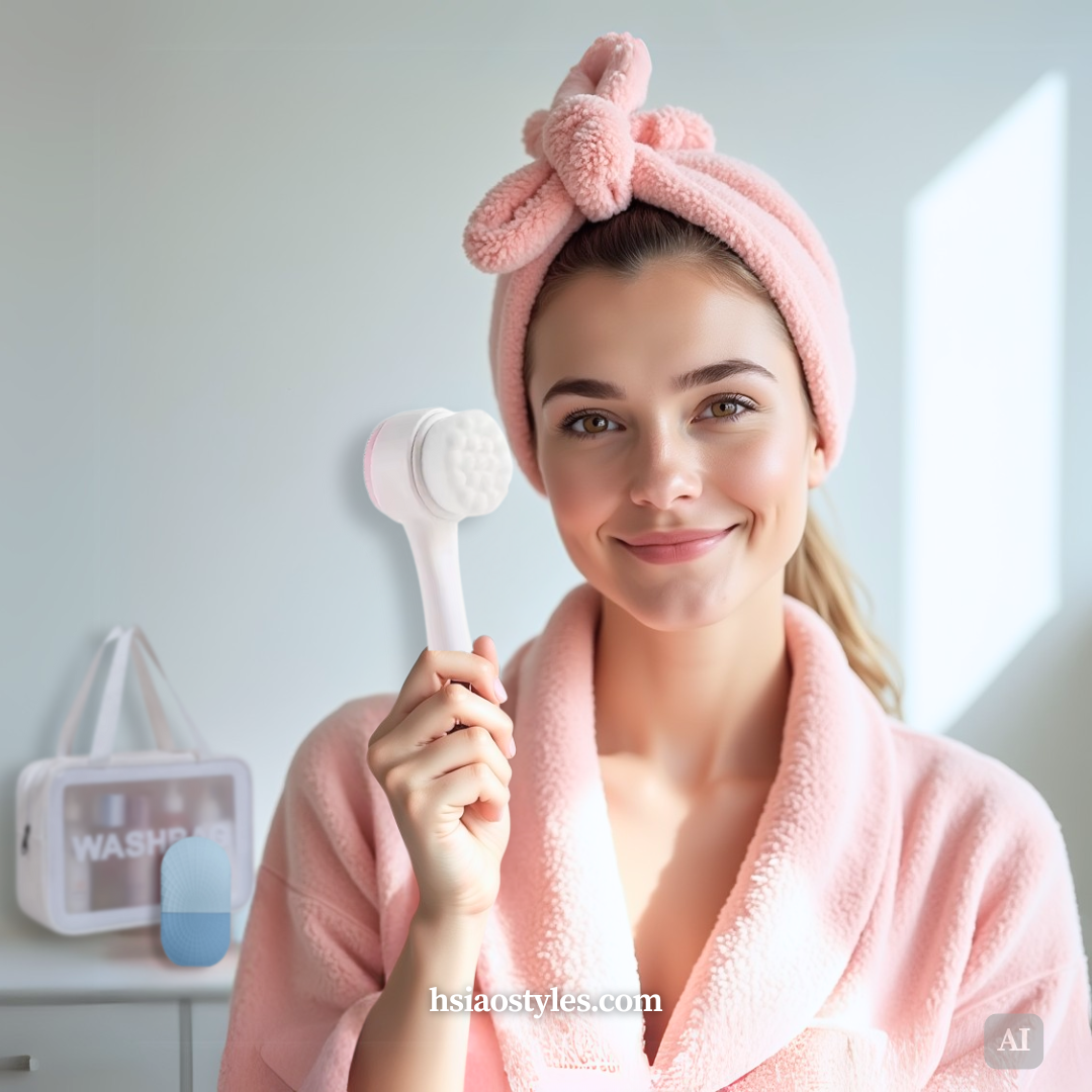 Daily Glow-Up Skincare Kit | Ice Roller, Brush, Headband & Wash Bag (Limited Edition)
