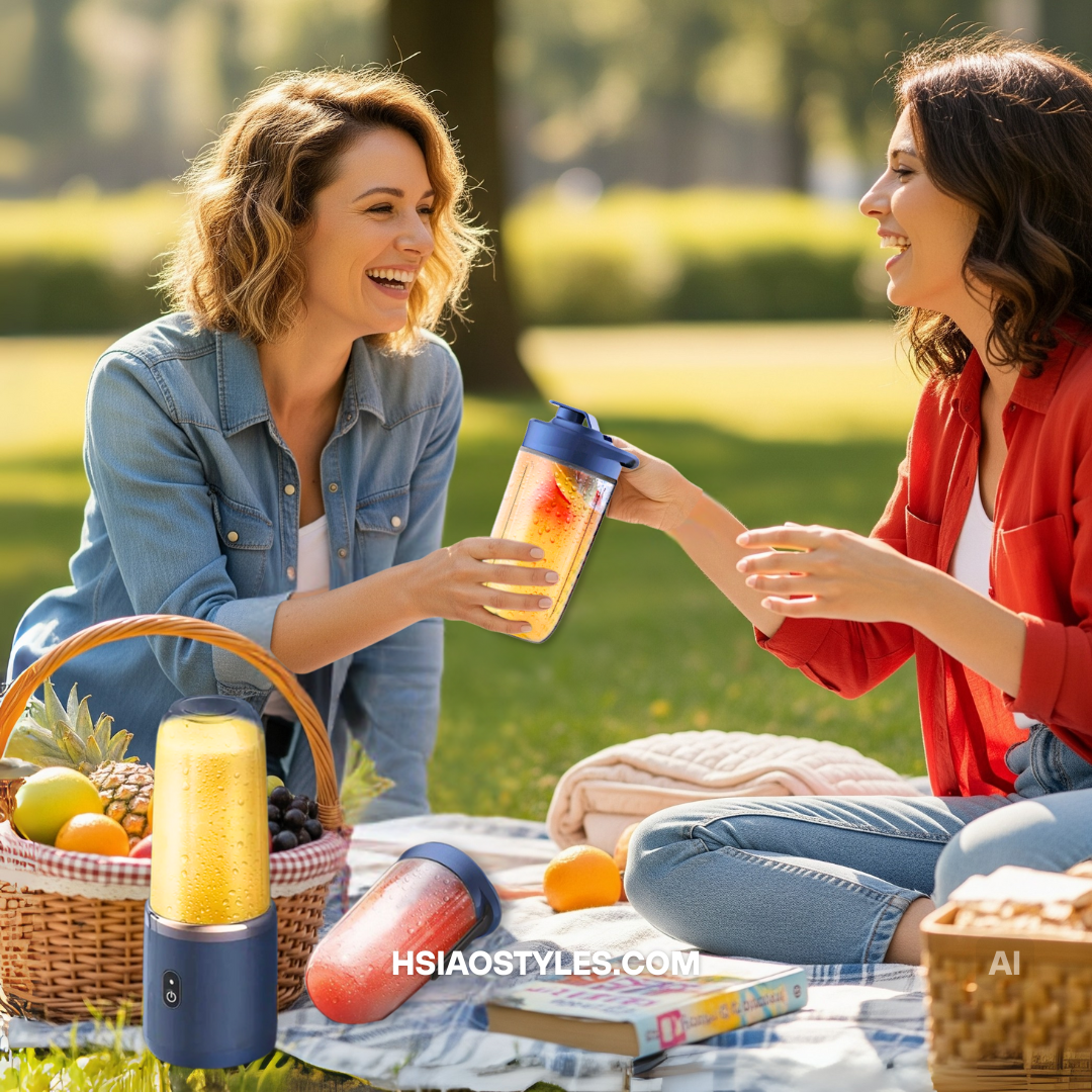 USB Portable Smoothie Blender | 6 Blades, 9s Fast Blend for Travel & Work