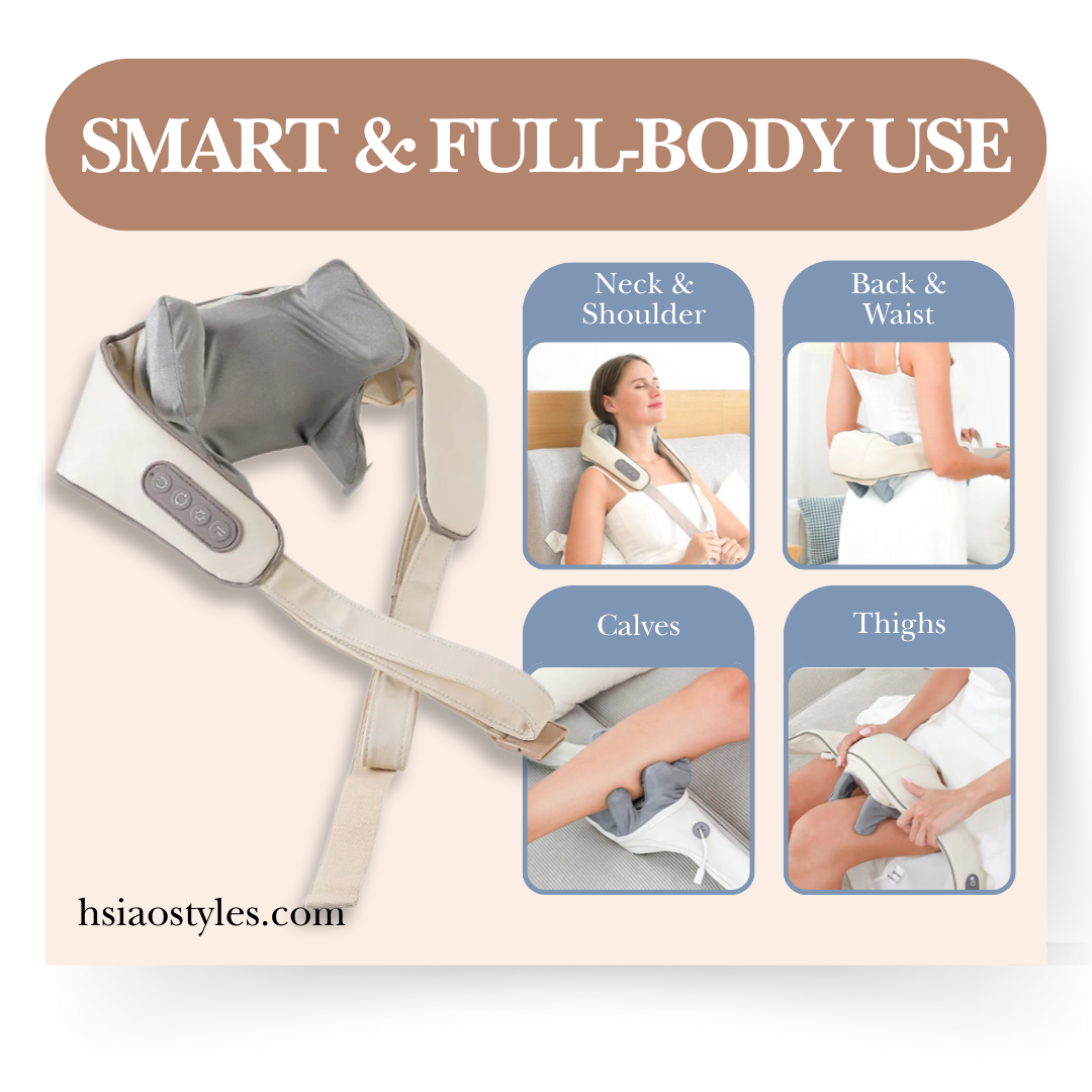 Portable Deep Tissue Neck & Shoulder Massager | 26W Wireless, Heat Function