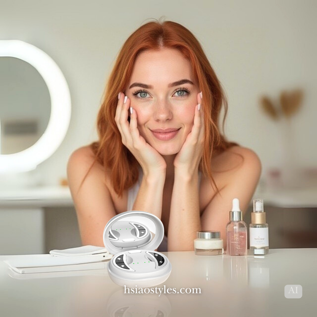 Portable Anti-Aging Eye Massager with EMS & Red Light Heating | Reduces Dark Circles & Wrinkles