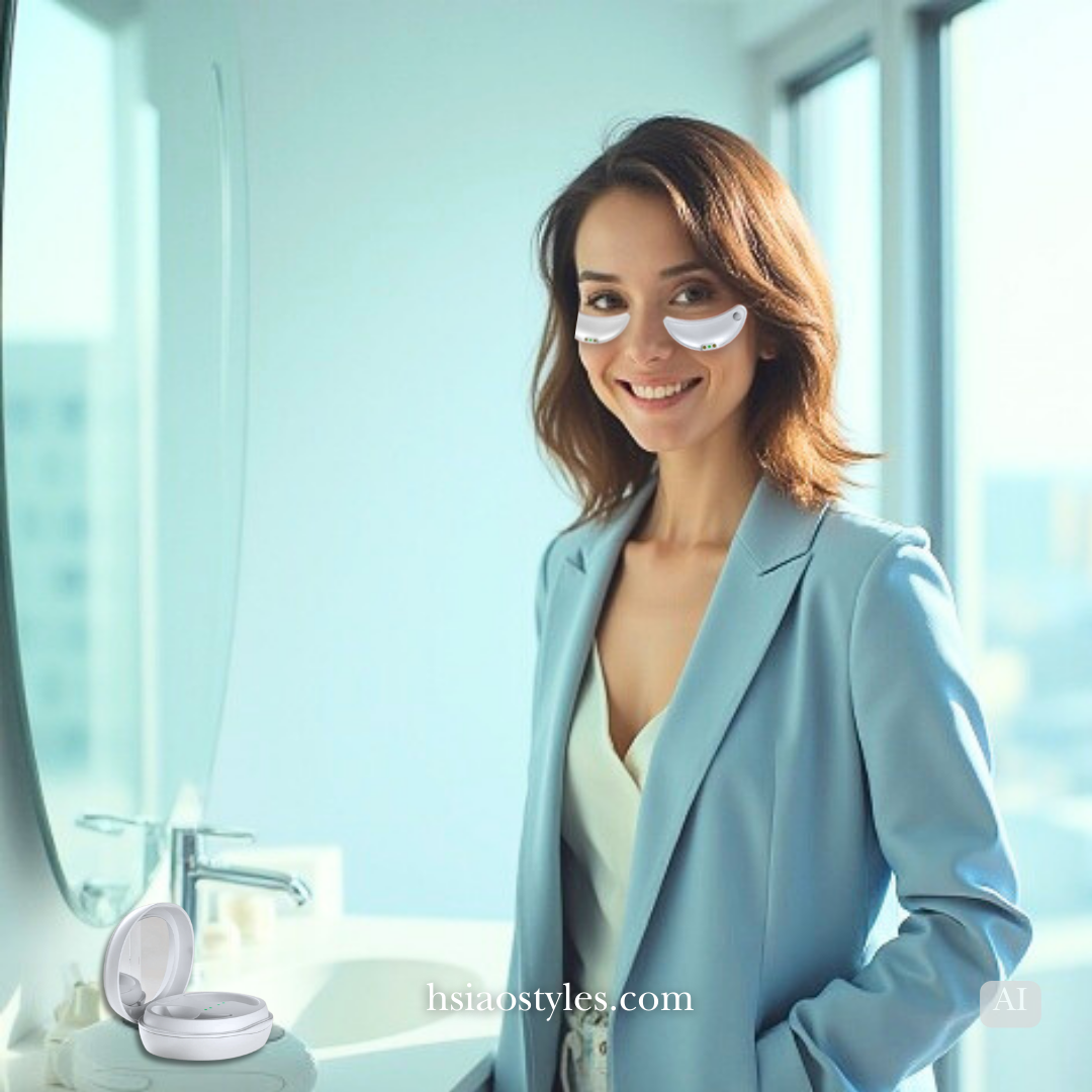 Portable Anti-Aging Eye Massager with EMS & Red Light Heating | Reduces Dark Circles & Wrinkles