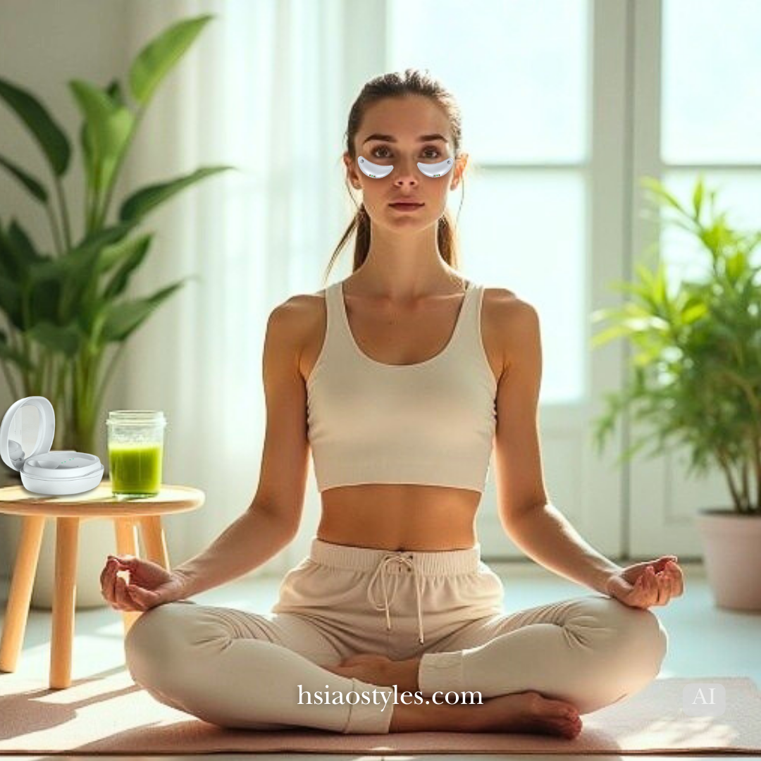 Portable Anti-Aging Eye Massager with EMS & Red Light Heating | Reduces Dark Circles & Wrinkles