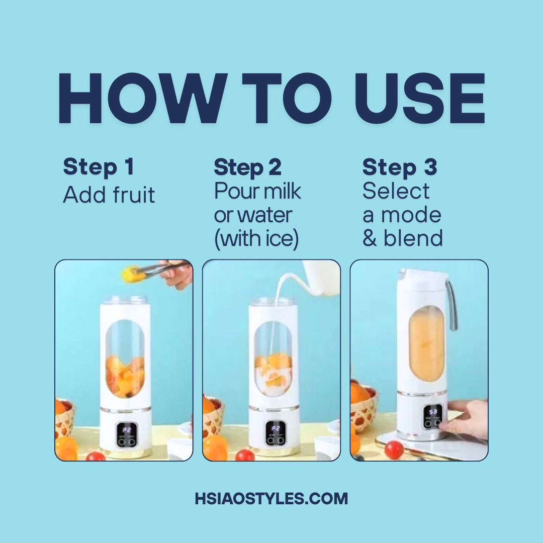 USB Portable Smoothie Blender | 450ml Mini Blender for Shakes & Ice
