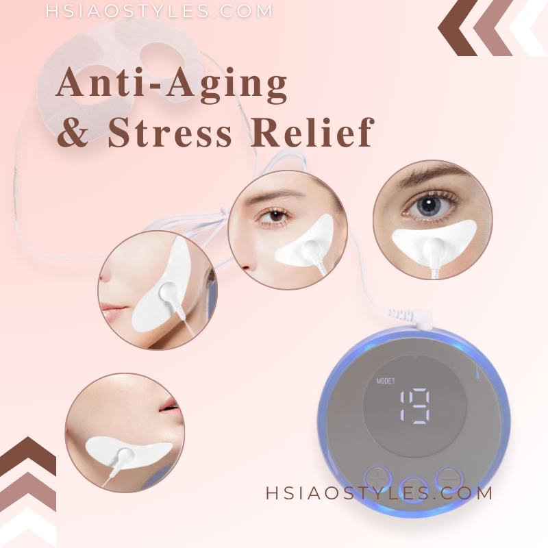 Portable EMS Face & Eye Massager | Stress Relief & Wrinkle Reduction Set