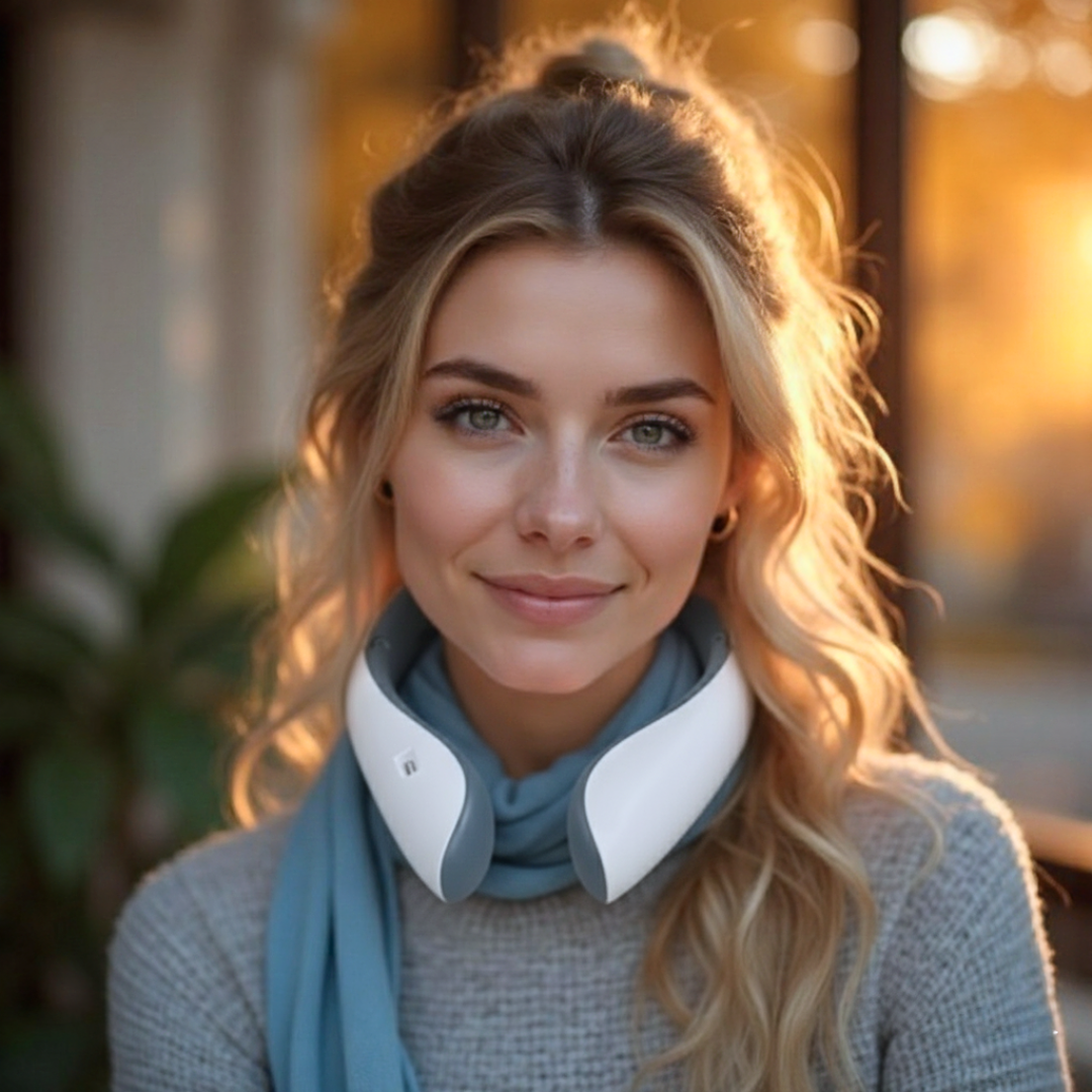 Portable Heated Cervical Massager | 8 Massage Nodes, 6 Modes for Neck Tension Relief