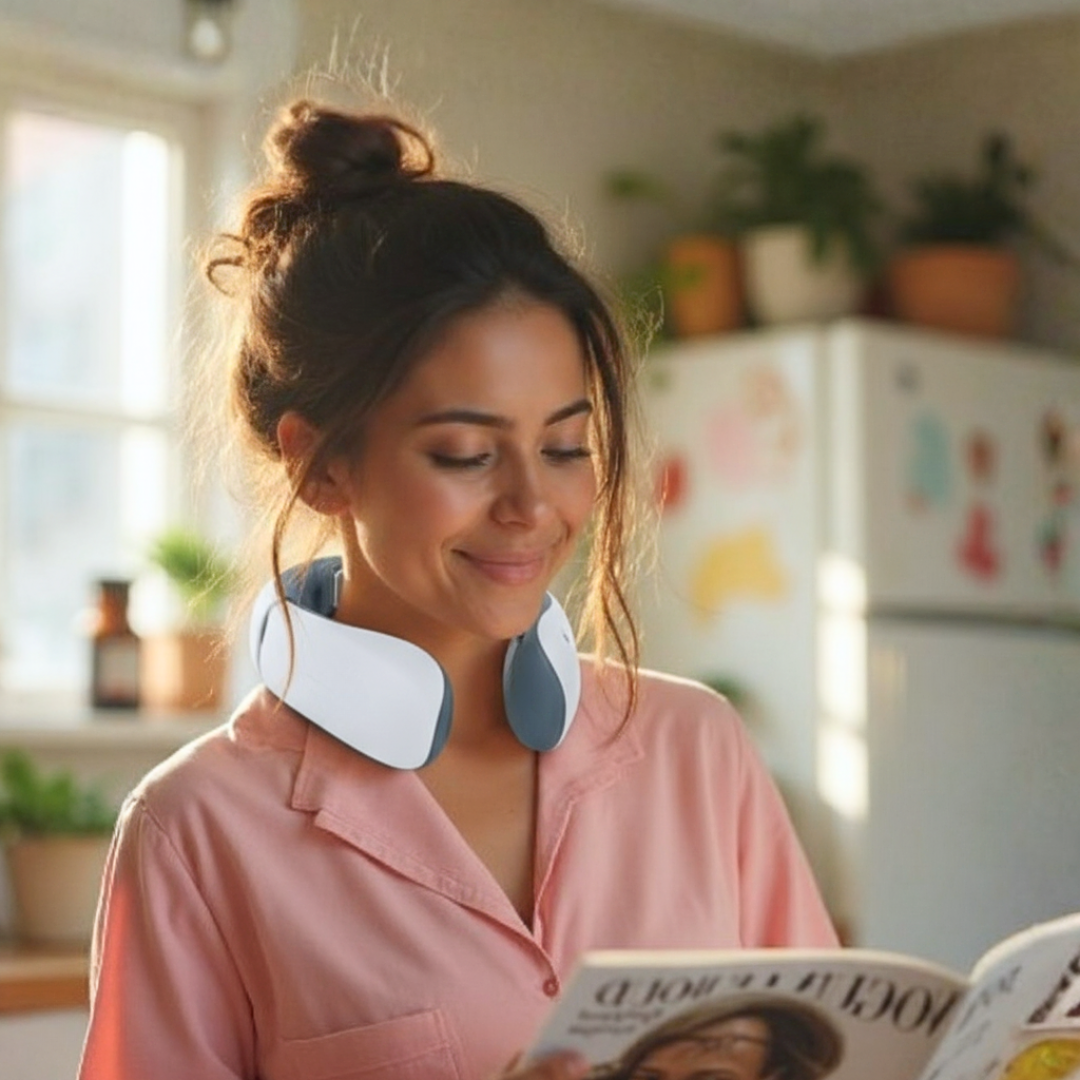 Portable Heated Cervical Massager | 8 Massage Nodes, 6 Modes for Neck Tension Relief