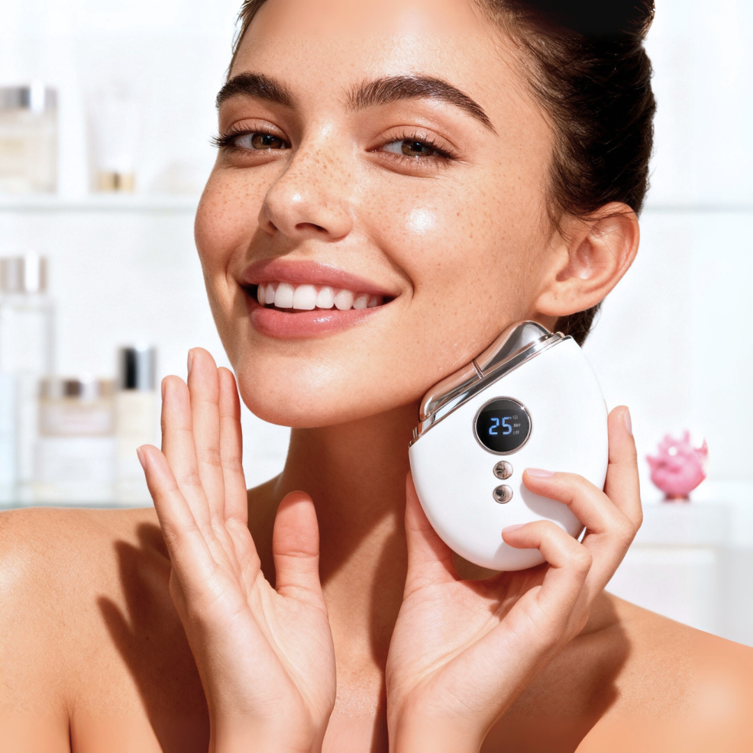 Portable EMS Face & Neck Roller | Skin Tightening, Sculpting & Glow
