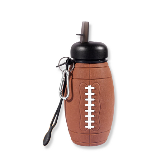 COLLAPSIBLE FOOTBALL WATER BOTTLE, 550 ML/ 18.6 OZ