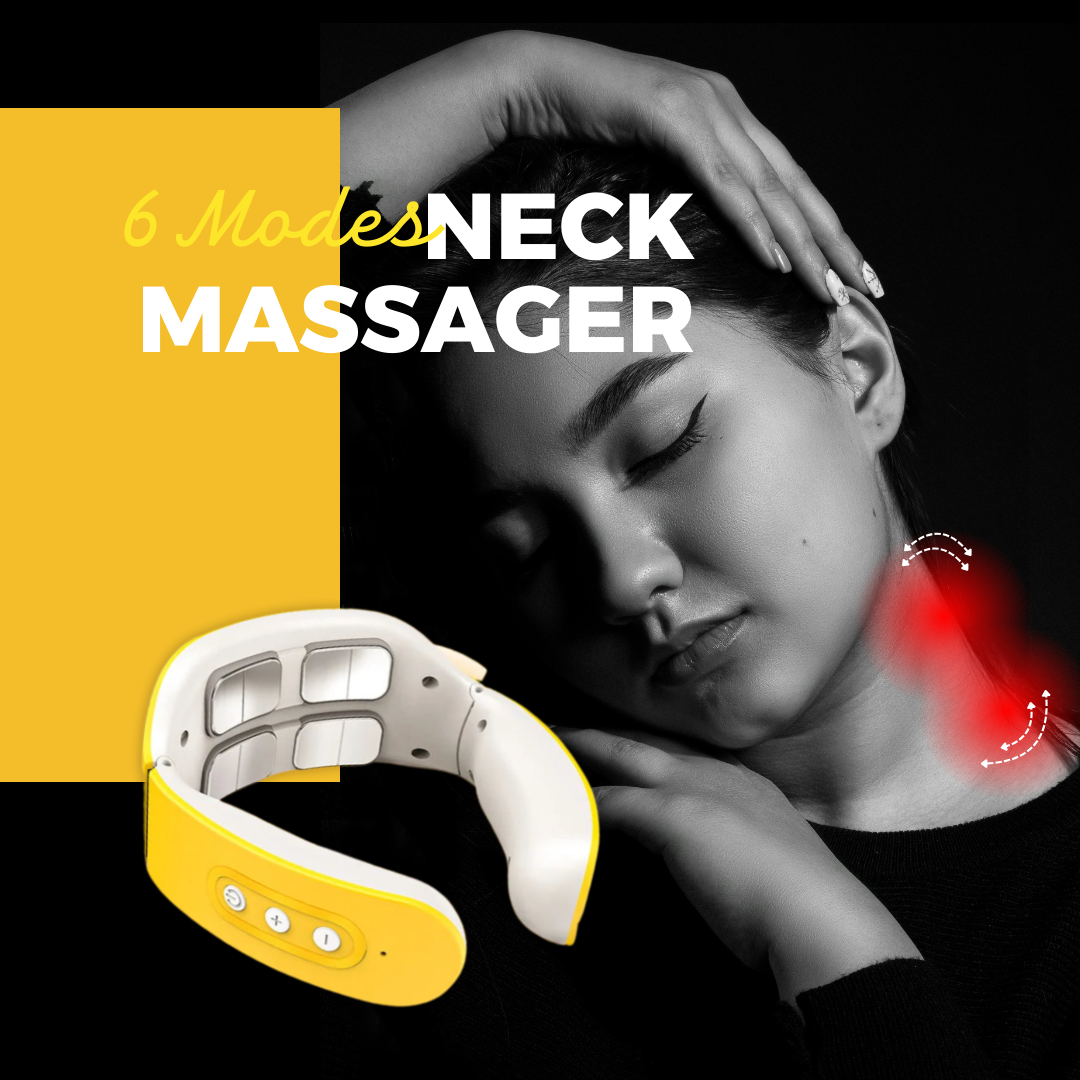 6-Mode Yellow Portable Neck Massager, Limited Edition