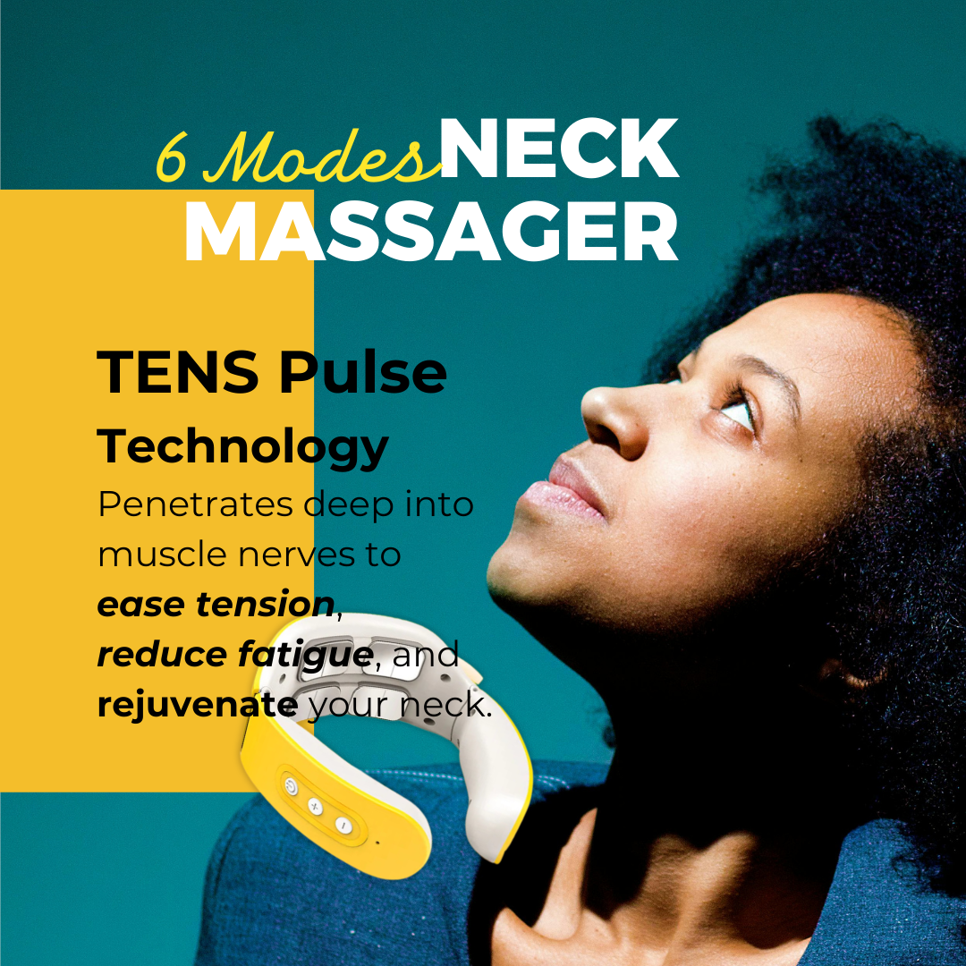 6-Mode Yellow Portable Neck Massager, Limited Edition