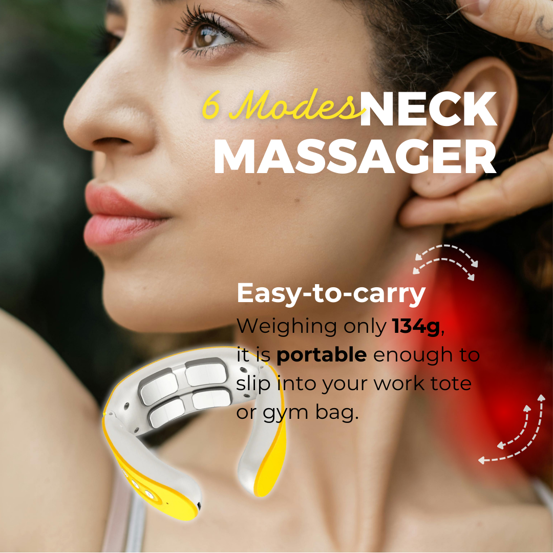 6-Mode Yellow Portable Neck Massager, Limited Edition