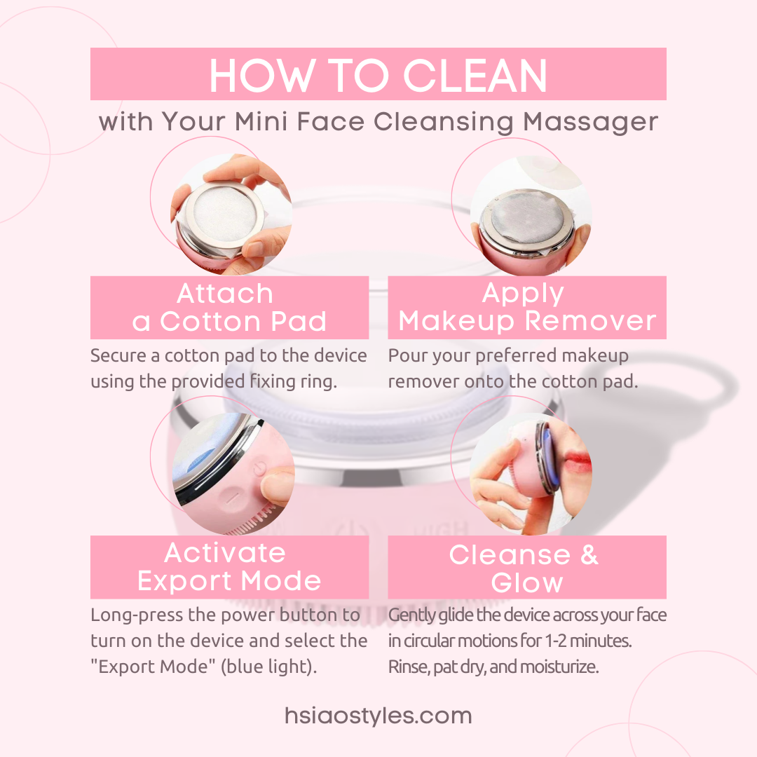 2-in-1 Mini Electric Face Cleansing Massager | 4 Modes