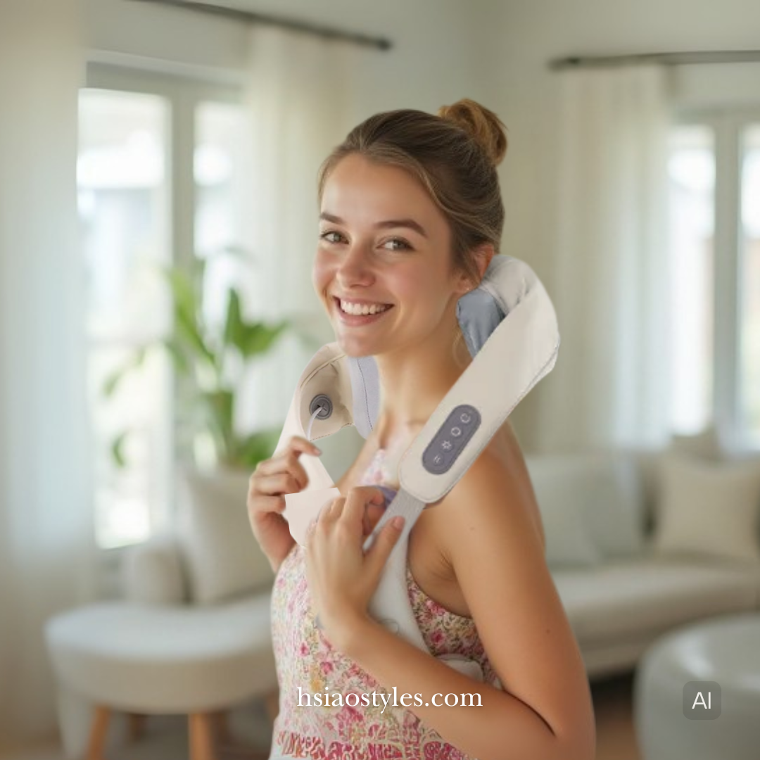 Portable Deep Tissue Neck & Shoulder Massager | 26W Wireless, Heat Function
