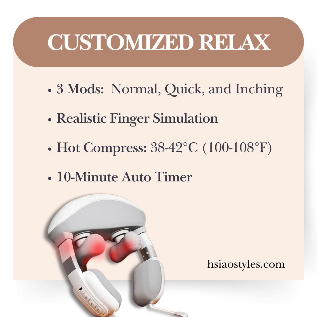 Portable Neck & Shoulder Massager with Heat | Deep Tissue Massage for Pain Relief