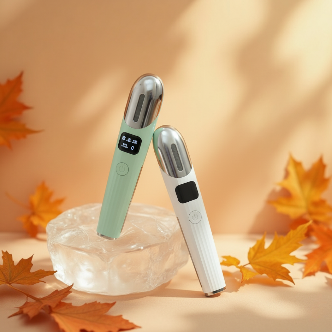 Rechargeable 3-in-1 Eye Massager for Wrinkles, Dark Circles & Fatigue