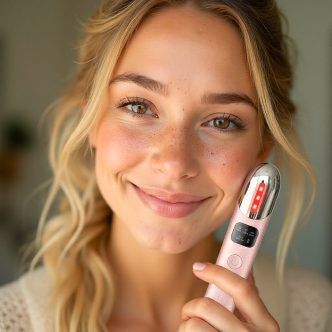 Rechargeable 3-in-1 Eye Massager for Wrinkles, Dark Circles & Fatigue