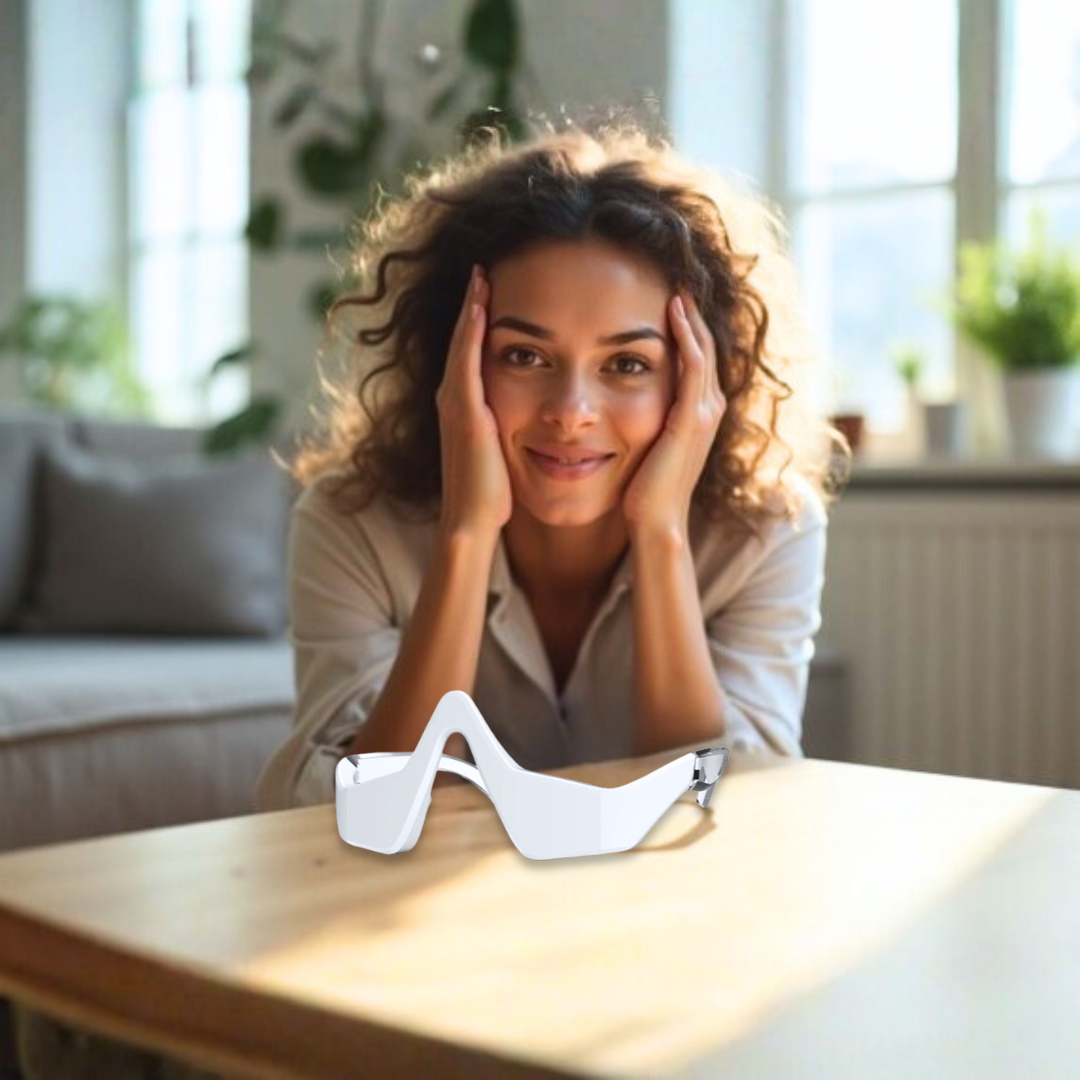 3D Wearable EMS & Red Light Eye Massager | Reduce Eye Bags & Fine Lines