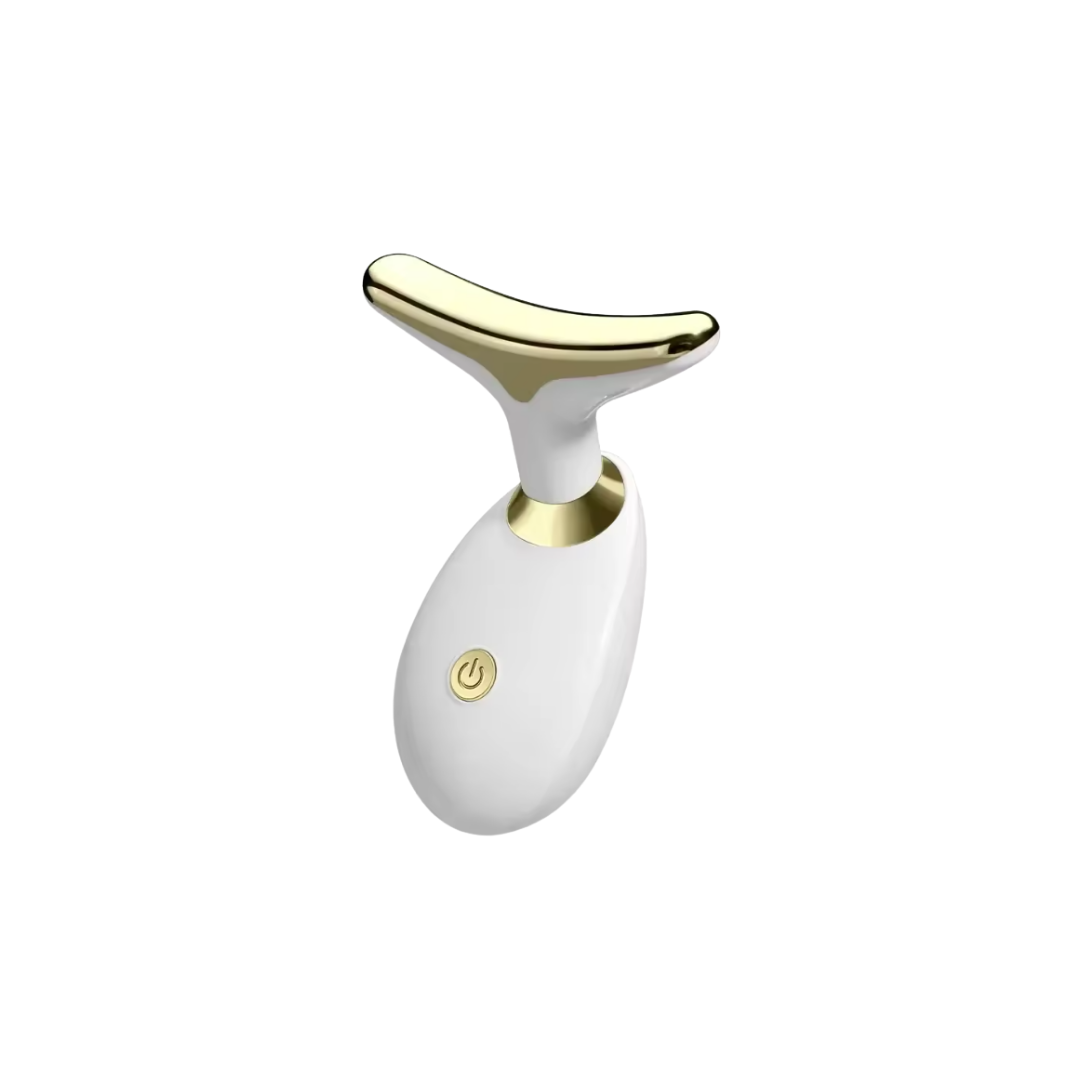 Portable EMS Anti-Wrinkle Face & Neck Massager - Dolphin Design & White/Black